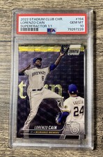 LORENZO CAIN 2022 Topps Stadium Club Chrome Superfractor 1/1 Brewers PSA 10 💎