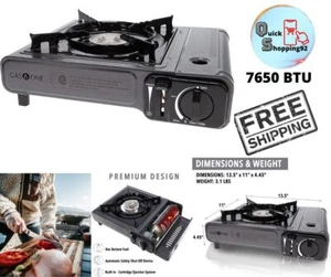Estufa De Camping Gas Propano Cocina Portatil 1 Cartucho Con 1 Hornilla 7650 BTU - Picture 1 of 8
