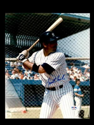 Foto firmada 8x10 autógrafo de los Yankees de Jack Clark PSA ADN certificado de autenticidad Foto 1 de 3