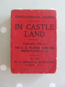 DE COLECCIÓN EN CASTLE LAND JUEGO DE CARTAS DE US PLAY CARD CO EE. UU. 1896 COMPLETO - Imagen 1 de 12