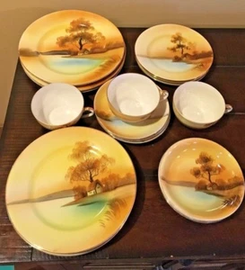 noritake albero nel prato 18 pz, 3 posti pranzo insalata tazze pane  - Foto 1 di 8