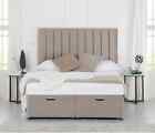 OTTOMAN STORAGE DIVAN BED GAS LIFT - MADE IN THE UK  FREE 24INCH LINE HEADBOARD