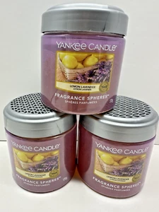 Yankee Candle Lemon Lavender Fragrance Spheres Beads  Citrus Lot Of 3 New - Picture 1 of 4