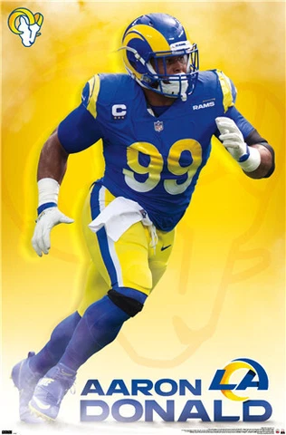 Los Angeles Rams Aaron Donald 22.375" X 34" Wall Poster Cover