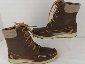Sperry Top Sider Womens 7.5 Brown Leather Hikerfish Lace Up Ankle Boots 9173691 - Picture 1 of 7