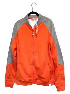 Chaqueta de chándal gris naranja C-Buk Cutter & Buck para hombre talla pequeña abrigo con cremallera completa NUEVO Foto 1 de 2