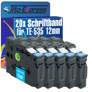 20x Schriftband für Brother TZe-535 P-Touch 1000 1000 BTS 1000 F 1005 BTS 1005 F - Bild 1 von 2