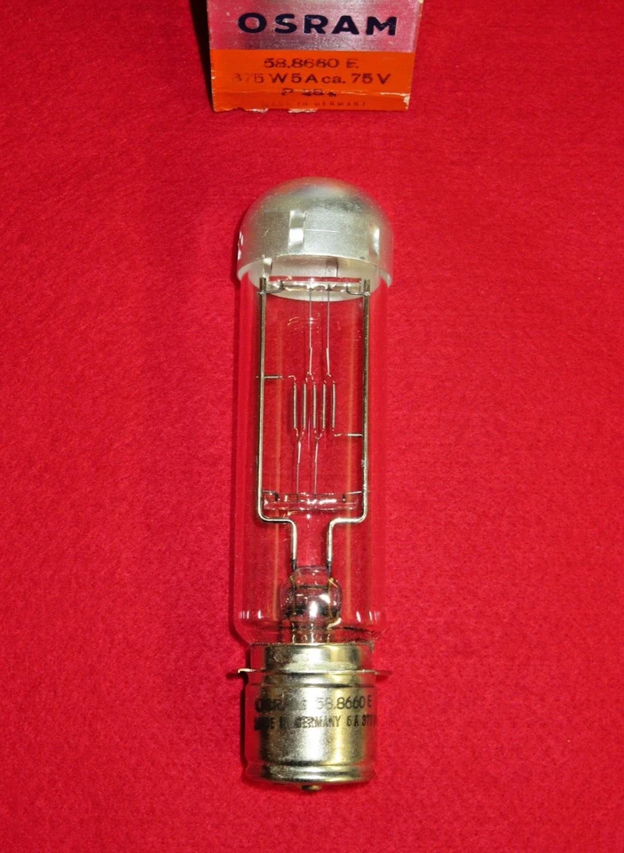 PROJEKTORLAMPE 75V 375W 5A P28s OSRAM 58.8660E NEU OVP 66201 Projektor 7219C/05 - Bild 1 von 1