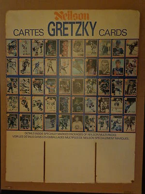 Cartão de hóquei Wayne Gretzky exibição de papelão varejo 1982-83 Neilson 99 Candy Bar - Imagem 1 de 4