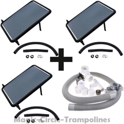 3x Solarheizung Sonnenkollektor für Pool Solar Poolheizung 105x73cm + Bypass kit - Bild 1 von 4