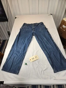 Pantalones de mezclilla para hombre Carhartt azul 36/30 pierna recta calce regular B13 DPS carpintero - Imagen 1 de 14