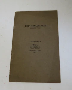 Vintage Original 1923 JOHN TAYLOR ARMS Aquatinter Monographs - Picture 1 of 4