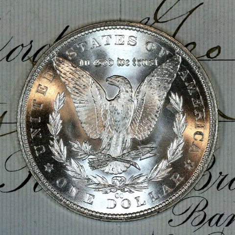 * 1882-CC * CHOICE to GEM BU MS MORGAN SILVER DOLLAR * FROM ORIGINAL BANK BAG * Cover