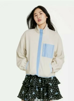 Chaqueta polar para mujer Sandy Liang x Target Sherpa abedul talla XXS, XS, M, L Foto 1 de 4