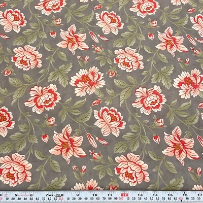 Quill by 3 Sisters for Moda Florals on Dark Gray Cotton Fabric by the HALF YARD - Image 1 of 2