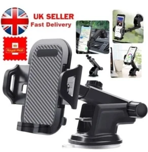 Phone Holder Mount Mobile Dashboard Universal Suction Windscreen - Picture 1 of 15