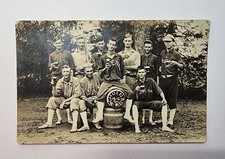 1916 RPPC Real Photo Postcard Texas Baseball Team Drinking Beer Schoenau Tx