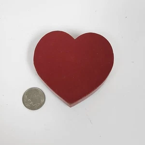 Holz Kühlschrankmagnet Herz Küchendeko rot 90er Vintage Liebe Hoffnung Glaube - Bild 1 von 2