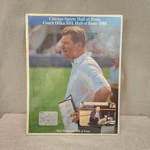 Rompecabezas deportivo Mike Ditka con chip de letreros de los osos de Chicago de la NFL 11"" x 14"" NUEVO - Imagen 1 de 5