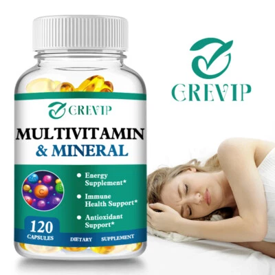 GREVIP Multivitamínico y Mineral - Soporte Diario de Vitaminas y Minerales de Máxima Potencia