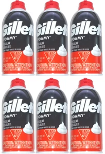 Gillette Foamy Regular Shave Foam, 11oz - Pack of 6 - Picture 1 of 3