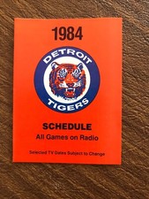 1984 DETROIT TIGERS Pocket Schedules  take your pick Free Shipping WORLD CHAMPS