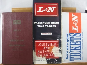 1966 L&N Railroad Employee Rules book 1963 Passenger Time Tables ticket envelope - Picture 1 of 8