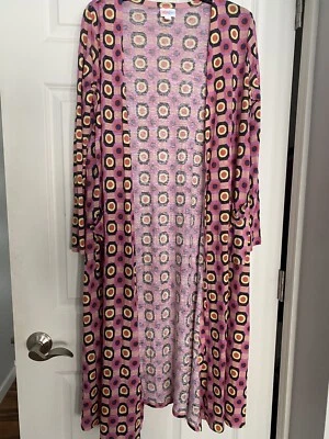 LulaRoe - Sarah NWOT Linen Long Duster Geometric/Wild/Mod Size Small - Image 1 of 2