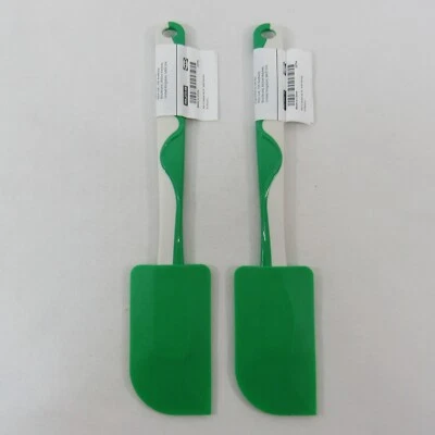 IKEA GUBBRÖRA Rubber Spatulas 2Pack 10" 705.273.48 Green/White Silicone Utensils - Image 1 of 4