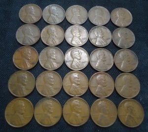 25 VF/XF coins) 1932 Philadelphia Lincoln wheat cent 1C pennies Combine Shipping - Picture 1 of 10