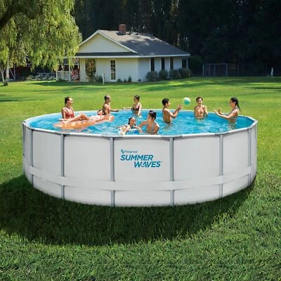 Frame Pool 549 x 132 cm Elite weiß Stahlrahmen Schwimmbecken 5,49 x 1,32 m  - Bild 1 von 2