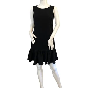 BETSEY JOHNSON WOMEN'S LITTLE BLACK DRESS WITH FLOUNCE SZ 2 - Picture 1 of 5