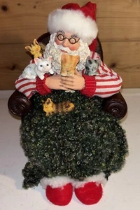 DEPT 56 Clothtique Possible Dreams "Cat Nap" Weihnachtsmann Katzen Kätzchen RAR mit Box - Bild 1 von 11