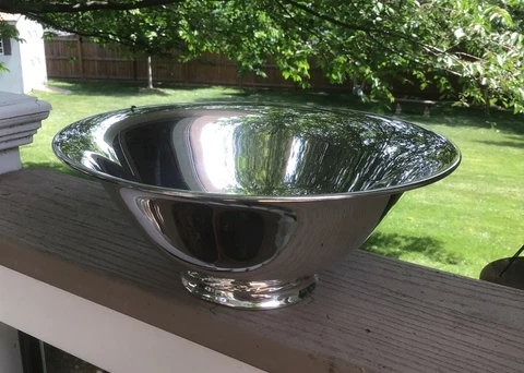 Vintage - Towle - Silver Flutes - Revere Footed Bowl - Sterling Silver - 9” Cover