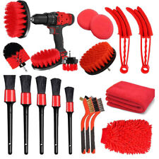 18 Pcs Car Cleaning Kit Interior Exterior Detailing Tool Drill Brush Cleaner Set