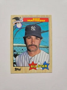 DON MATTINGLY 1987 TOPPS BASEBALL #606 NEW YORK YANKEES - Picture 1 of 2
