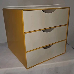 Vintage Midcentury Modern 3 Drawer Plastic Storage Cube Kartell Palaset Era - Picture 1 of 7