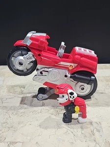Nickelodeon Paw Patrol Moto Pups MARSHALL Pull Back Deluxe Wheelie Motorcycle - Foto 1 di 10