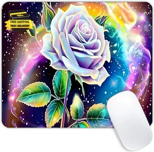 Tappetino Mouse Pad Personalizzato Custodie Rosa Bianco Brillante Base Gomma Antiscivolo Mo - Foto 1 di 4