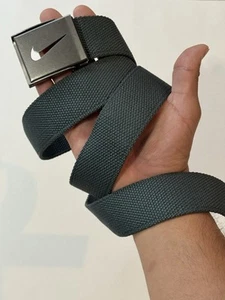 NIKE Olive Green Web Golf Belt - Men's Size 48 - Imagen 1 de 4