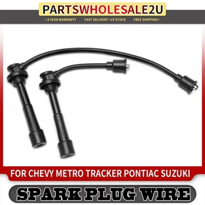 Nuevo juego de 2 cables de bujía para Chevy Metro Tracker Pontiac Firefly Suzuki Vitara Foto 1 de 4