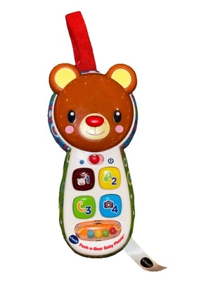 VTech Peek-a-Bear Baby Toddler Toy Phone Lights Up, Music, Numbers, Colors _C1 - Image 1 of 4