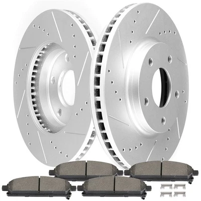 2pcs Front Brake Rotors & 4pcs Pads For 2004 2005 2006-2009 Nissan Quest - Image 1 of 4