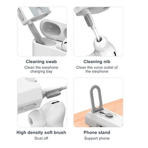 8-in-1-Telefonreinigungswerkzeuge Kunststoff Weiß Wiederverwendbares Rei URS - Afbeelding 1 van 24