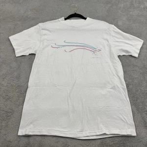 VTG Lake Tahoe Shirt Men L White Walking Ducks 80s USA Made Single Stitch Unisex - Picture 1 of 15