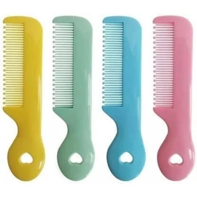 Paquete de 4 peines de cerdas suaves de punta redonda para cuero cabelludo sensible, recién nacido Foto 1 de 4