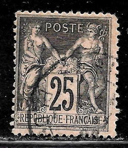 HICK GIRL-OLD USED FRANCE SC#100 PEACE & COMMERCE, TYPE II X5284 - Picture 1 of 2