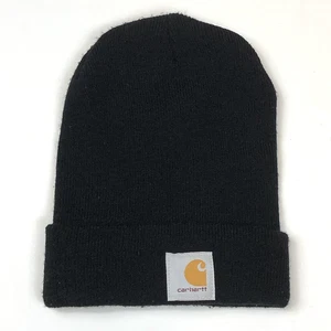 Gorro Carhartt Negro Tejido Puños 100% Acrílico Hecho en Canadá A18-NEGRO - Imagen 1 de 9