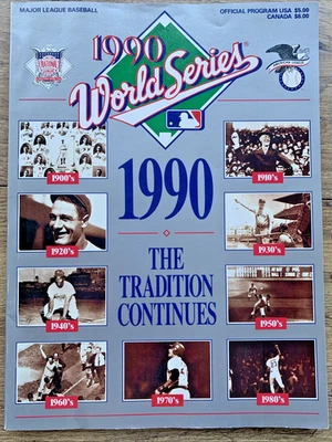 1990 World Series Official Baseball Program Cincinnati Reds v Oakland A's - Image 1 of 4