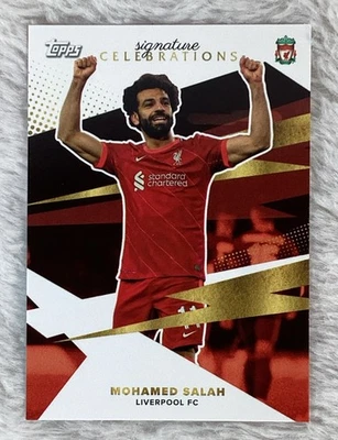 2021-22 Topps Liverpool Team Set - MOHAMED SALAH Signature Celebrations #38 - Image 1 of 2